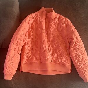 CALIA by Carrie Underwood Quilted Puffer Jacket - Orange/coral
